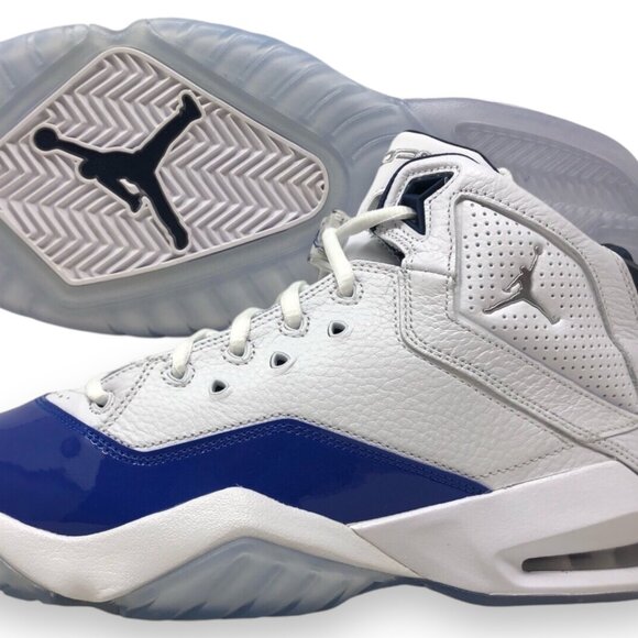 Air Jordan B\'Loyal Mens Basketball Shoes White Silver Blue 315317 114 (NEW) main image 8